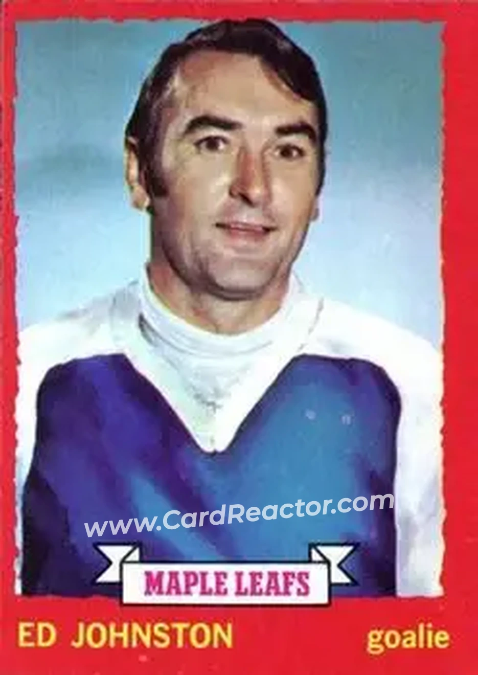 1973-74 O-Pee-Chee #23 - Ed Johnston - Toronto Maple Leafs - Front 1973-74 O-Pee-Chee #23 - Ed Johnston - Toronto Maple Leafs - Front