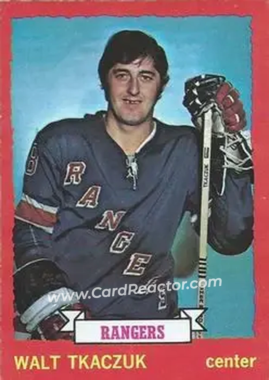 1973-74 O-Pee-Chee #25 - Walt Tkaczuk - New York Rangers - Front