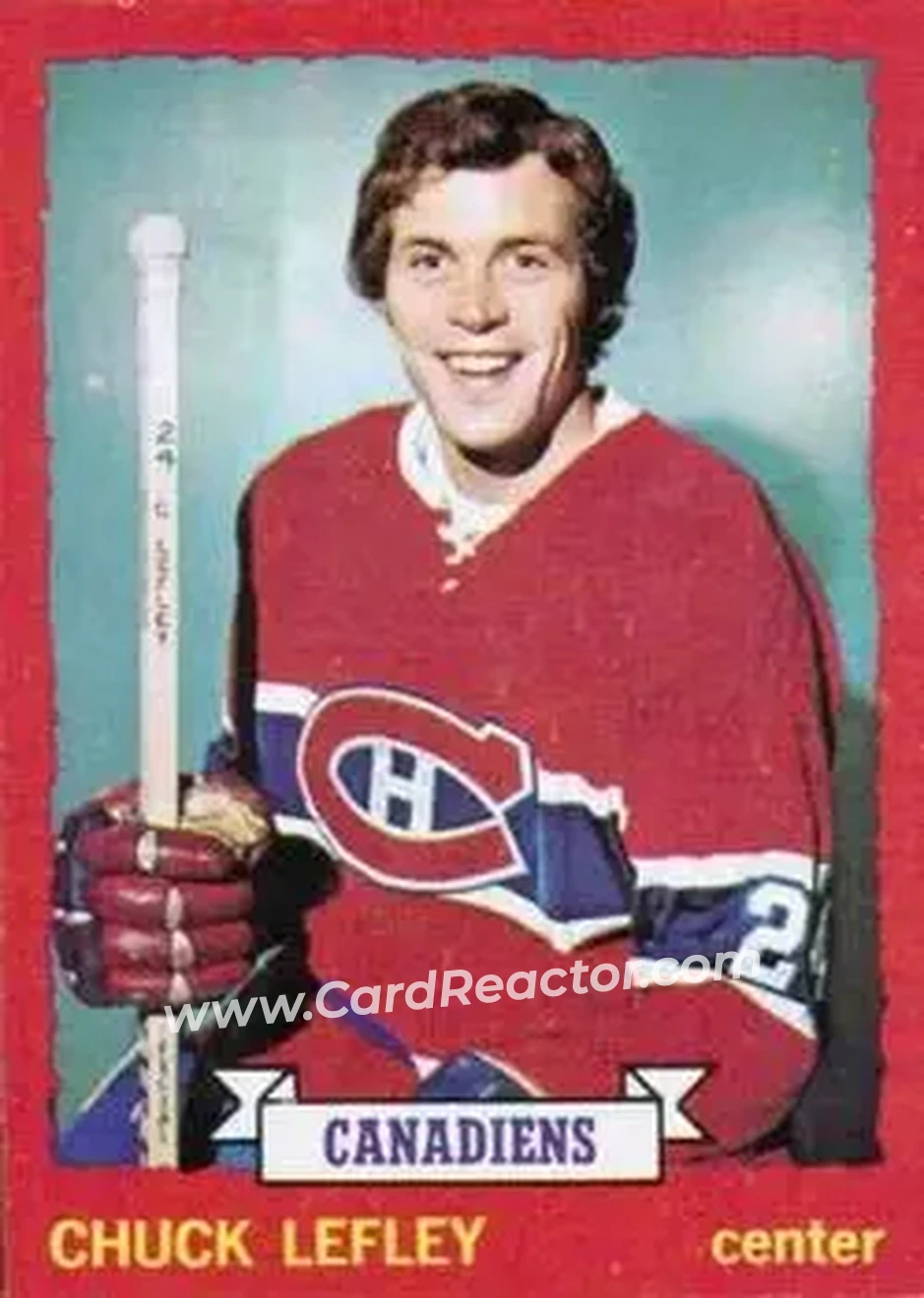 1973-74 O-Pee-Chee #44 - Chuck Lefley - Montreal Canadiens - Front