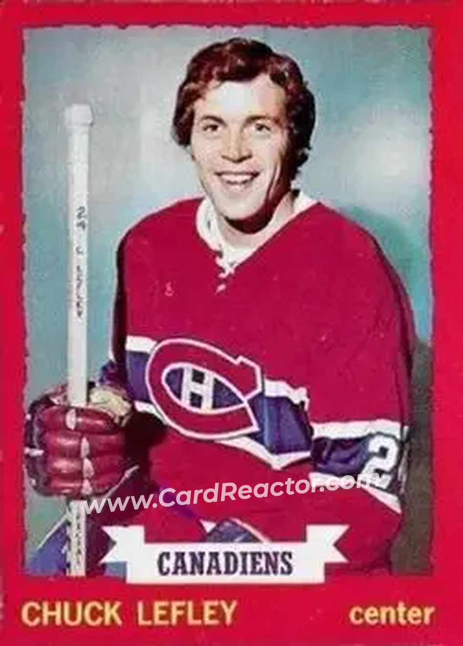 1973-74 O-Pee-Chee #44 - Chuck Lefley - Montreal Canadiens - Front