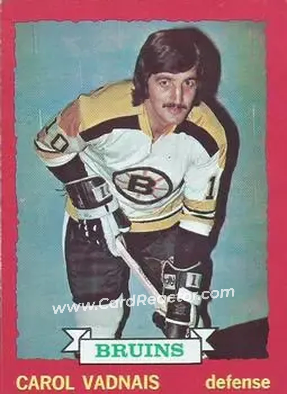 1973-74 O-Pee-Chee #58 - Carol Vadnais - Boston Bruins - Front