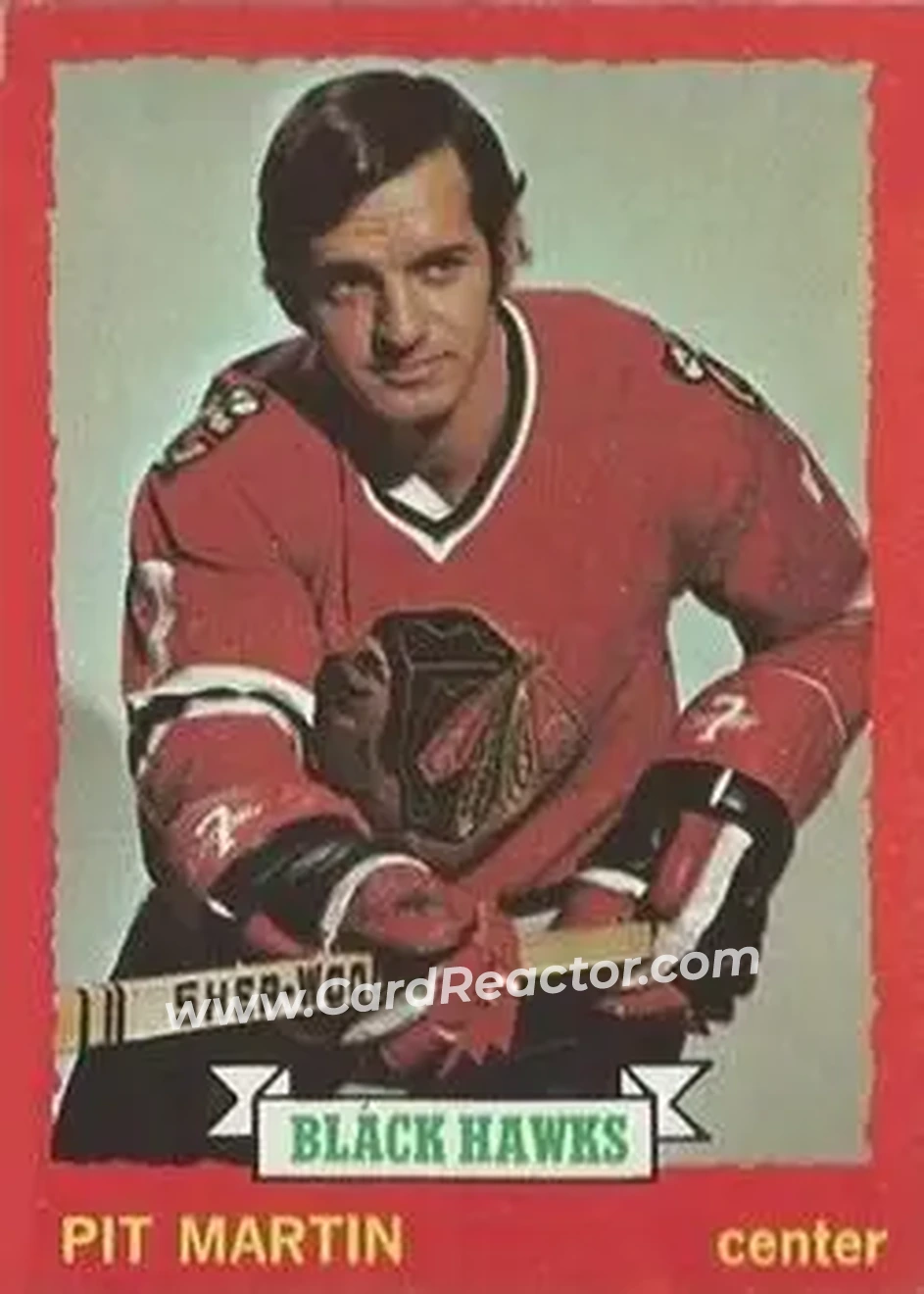 1973-74 O-Pee-Chee #73 - Pit Martin - Chicago Blackhawks - Front