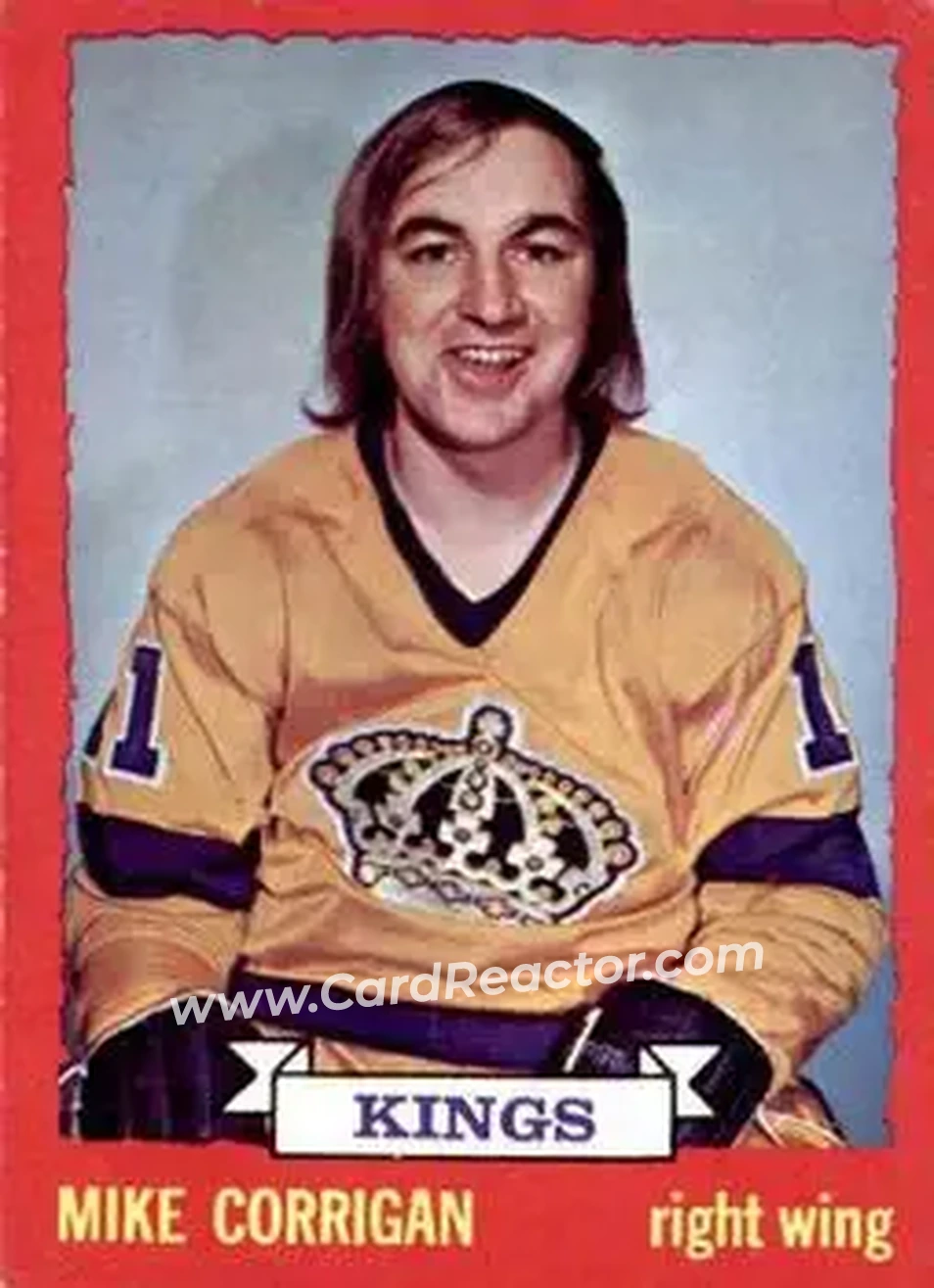 1973-74 O-Pee-Chee #48 - Mike Corrigan - Los Angeles Kings - Front