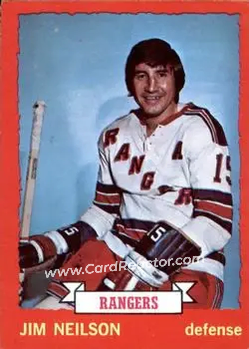 1973-74 O-Pee-Chee #123 - Jim Neilson - New York Rangers - Front