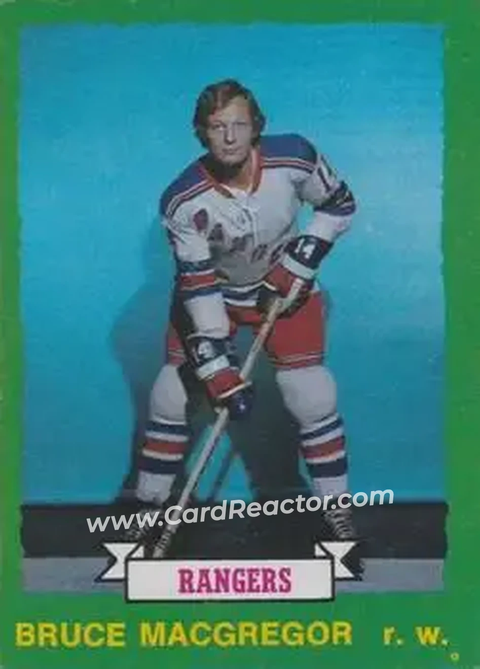 1973-74 O-Pee-Chee #201 - Bruce MacGregor - New York Rangers - Front 1973-74 O-Pee-Chee #201 - Bruce MacGregor - New York Rangers - Front