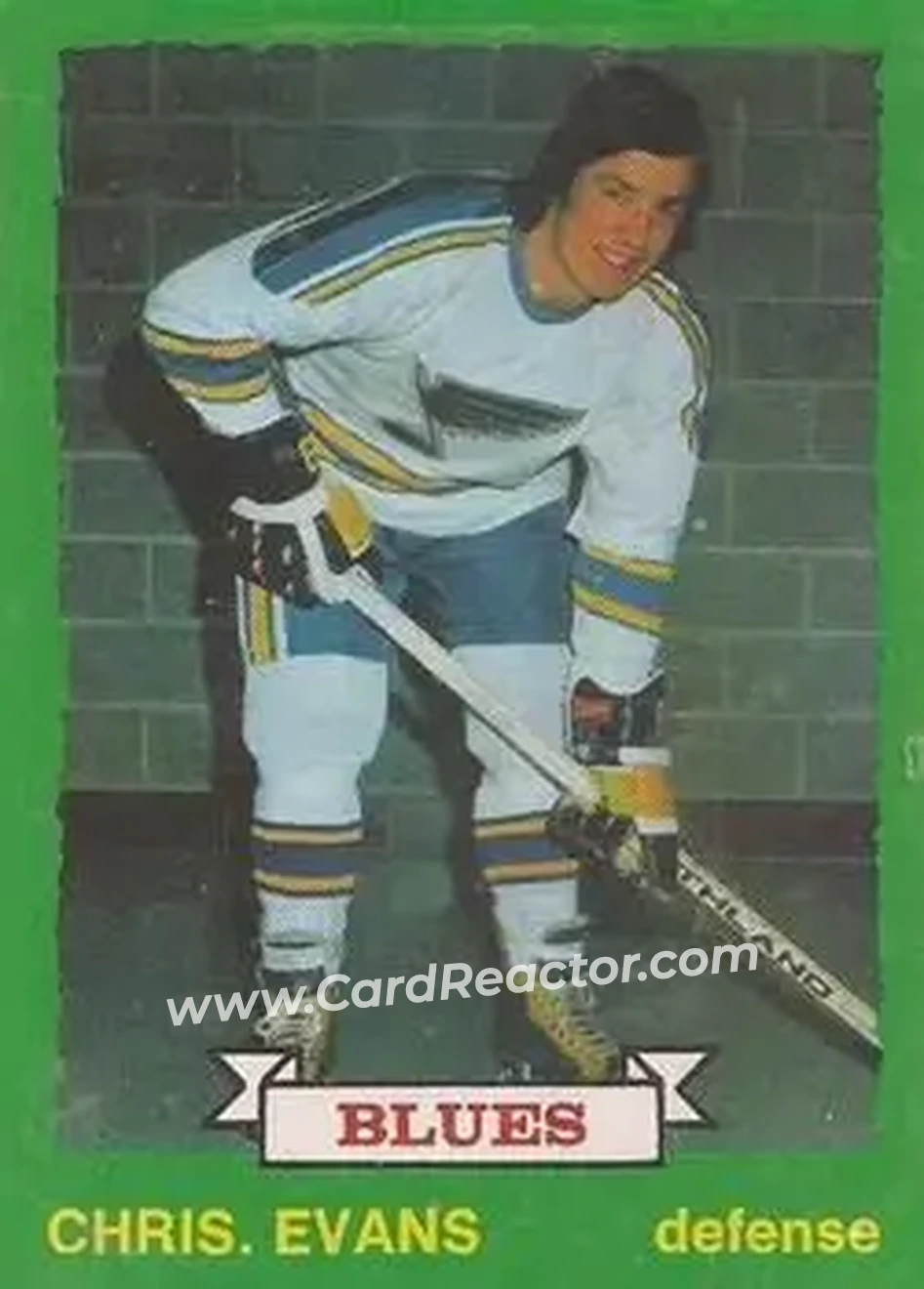 1973-74 O-Pee-Chee #208 - Chris Evans - St. Louis Blues - Front