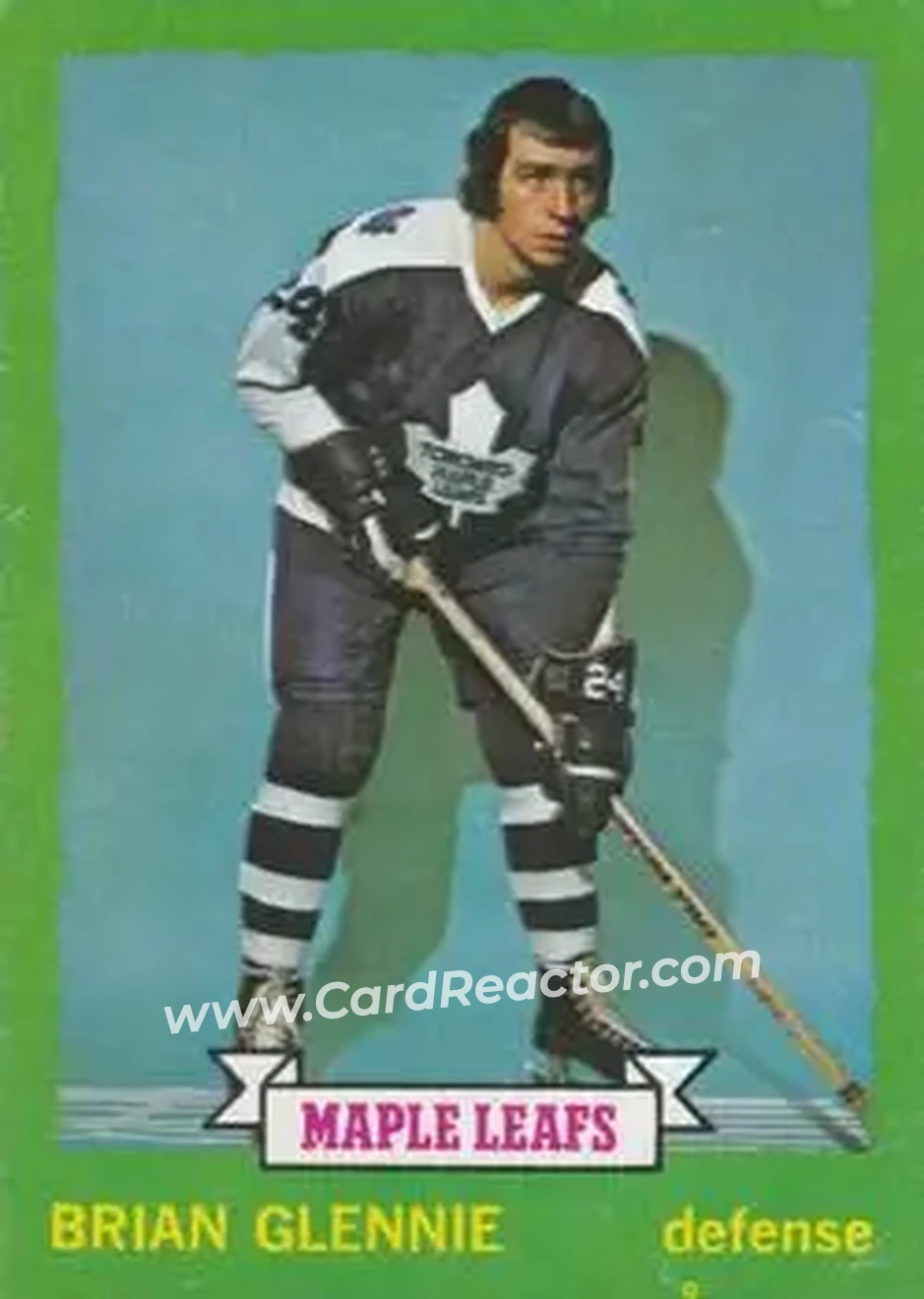 1973-74 O-Pee-Chee #170 - Brian Glennie - Toronto Maple Leafs - Front