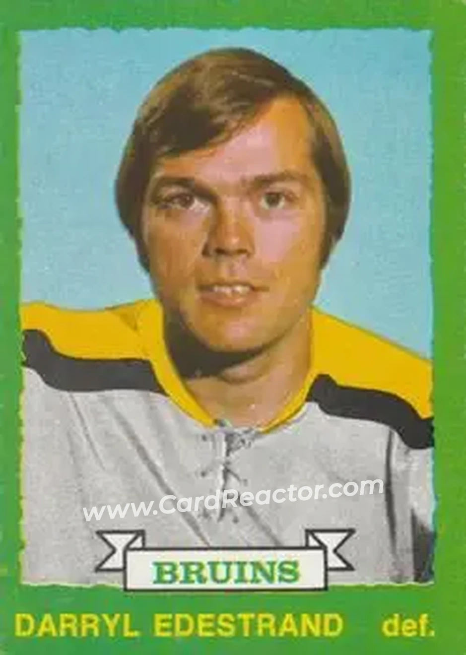1973-74 O-Pee-Chee #216 - Darryl Edestrand - Boston Bruins - Front