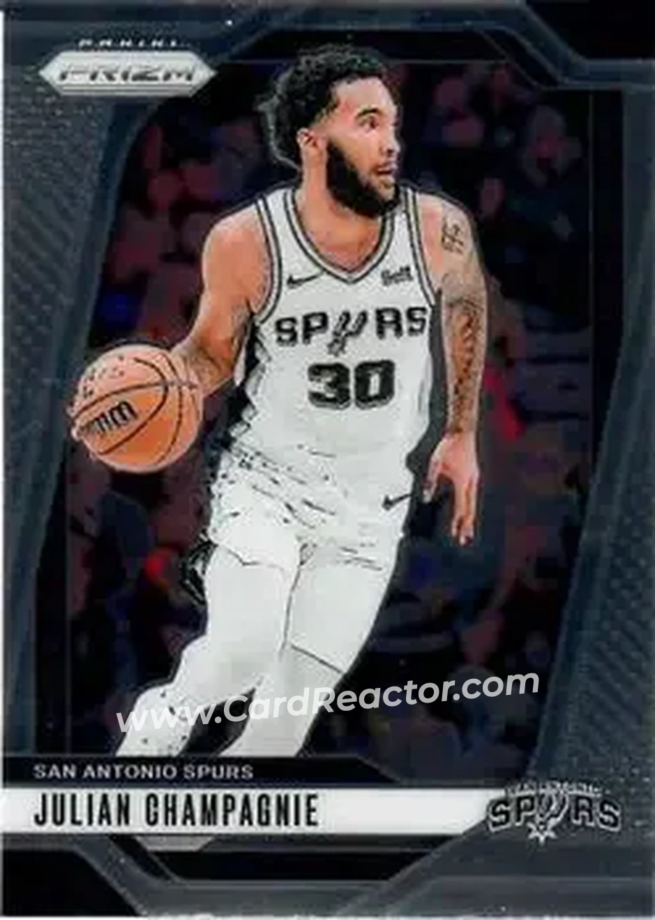 2024-25 Panini Prizm #158 - Julian Champagnie - San Antonio Spurs - Front 2024-25 Panini Prizm #158 - Julian Champagnie - San Antonio Spurs - Front