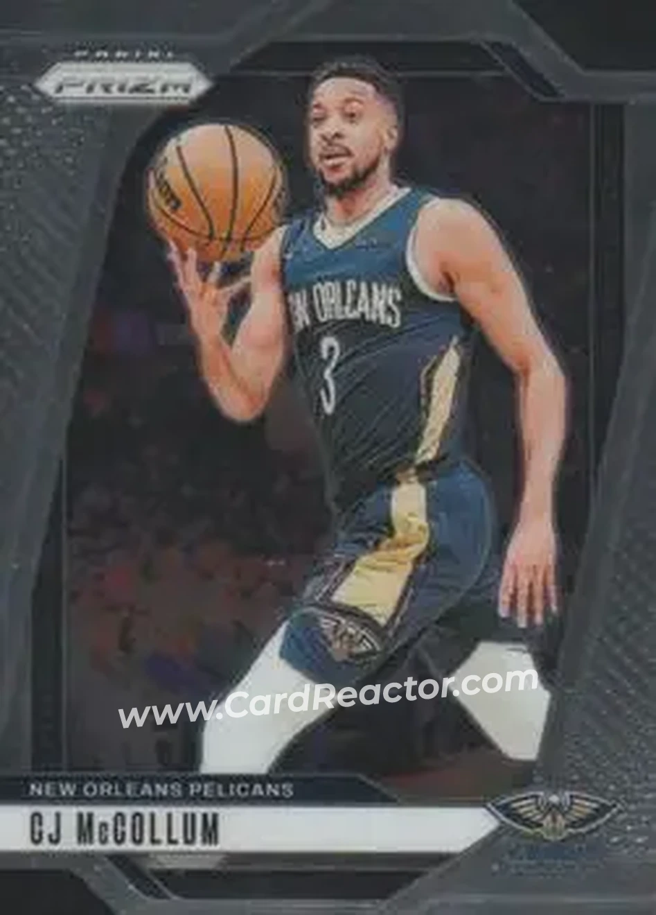 2024-25 Panini Prizm #160 - CJ McCollum - New Orleans Pelicans - Front 2024-25 Panini Prizm #160 - CJ McCollum - New Orleans Pelicans - Front