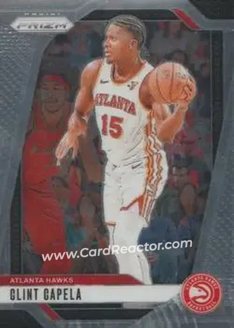 2024-25 Panini Prizm #161 - Clint Capela - Atlanta Hawks - Front 2024-25 Panini Prizm #161 - Clint Capela - Atlanta Hawks - Front