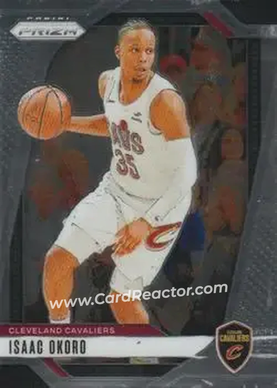 2024-25 Panini Prizm #163 - Isaac Okoro - Cleveland Cavaliers - Front 2024-25 Panini Prizm #163 - Isaac Okoro - Cleveland Cavaliers - Front