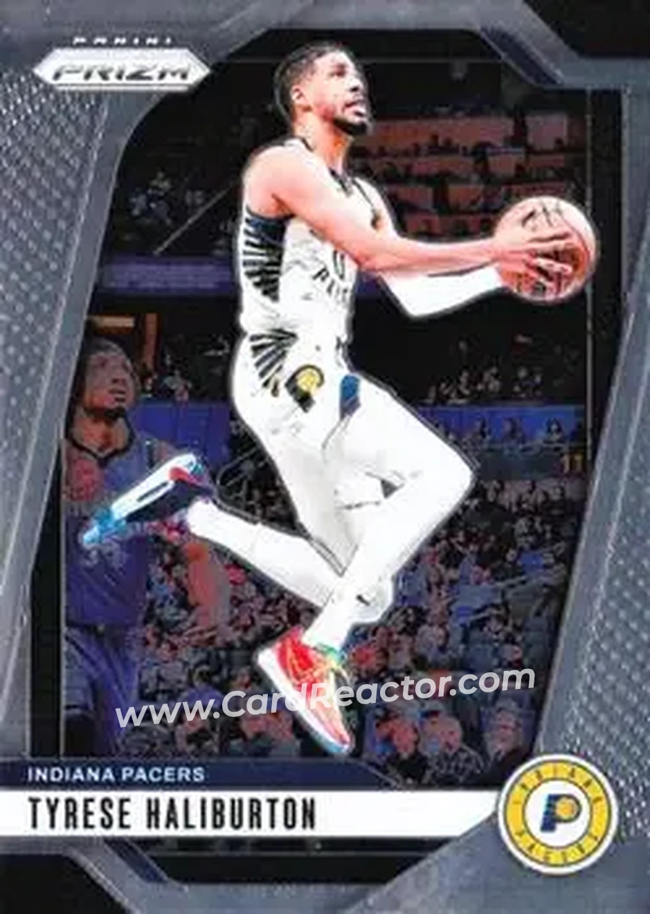 2024-25 Panini Prizm #99 - Tyrese Haliburton - Indiana Pacers - Front 2024-25 Panini Prizm #99 - Tyrese Haliburton - Indiana Pacers - Front
