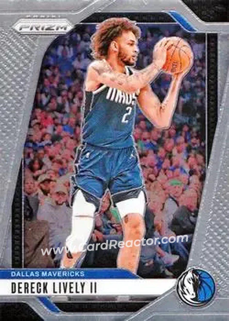 2024-25 Panini Prizm #214 - Dereck Lively II - Dallas Mavericks - Front 2024-25 Panini Prizm #214 - Dereck Lively II - Dallas Mavericks - Front