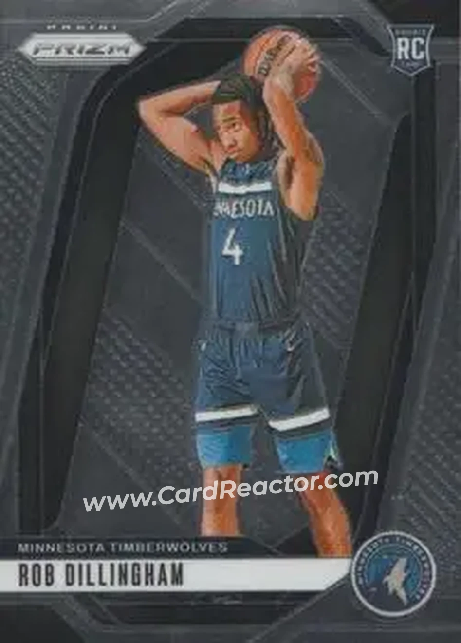 2024-25 Panini Prizm #250 - Rob Dillingham - Minnesota Timberwolves - Front 2024-25 Panini Prizm #250 - Rob Dillingham - Minnesota Timberwolves - Front