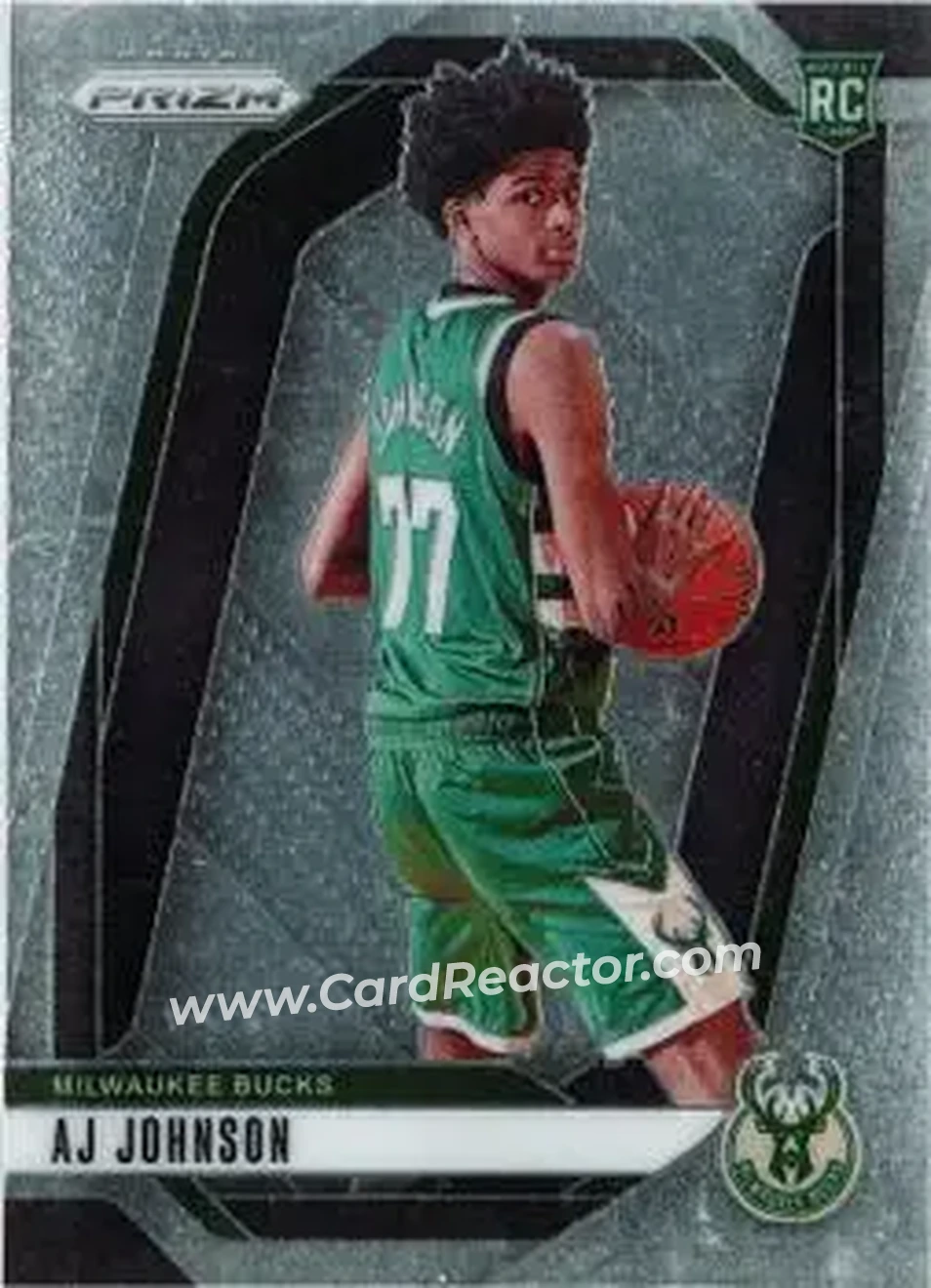 2024-25 Panini Prizm #251 - AJ Johnson - Milwaukee Bucks - Front 2024-25 Panini Prizm #251 - AJ Johnson - Milwaukee Bucks - Front