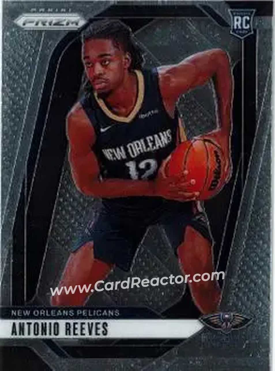 2024-25 Panini Prizm #253 - Antonio Reeves - New Orleans Pelicans - Front 2024-25 Panini Prizm #253 - Antonio Reeves - New Orleans Pelicans - Front