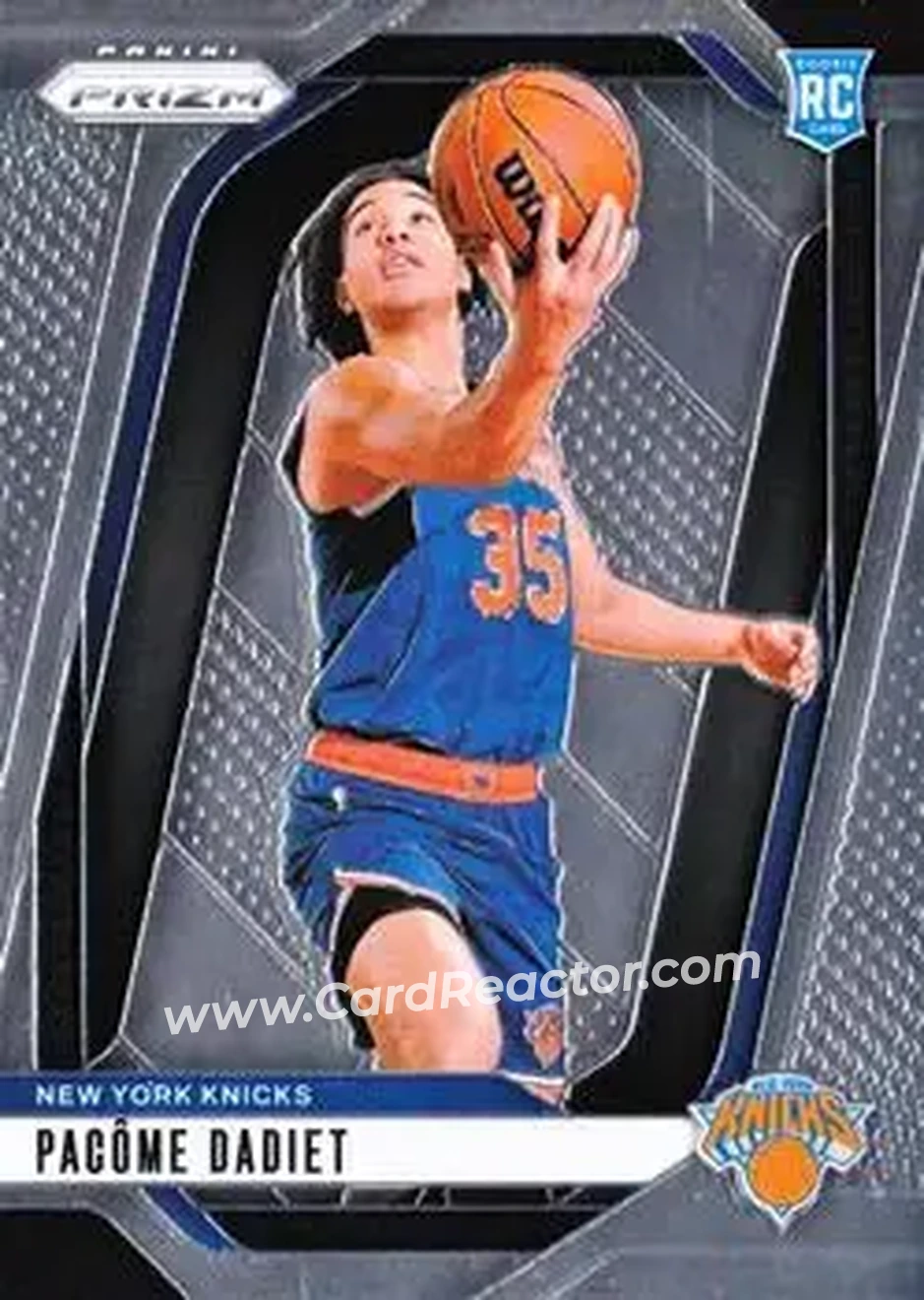 2024-25 Panini Prizm #259 - Pacome Dadiet - New York Knicks - Front