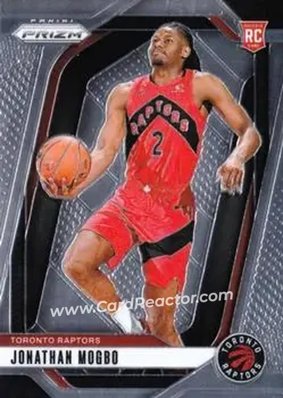2024-25 Panini Prizm #260 - Jonathan Mogbo - Toronto Raptors - Front 2024-25 Panini Prizm #260 - Jonathan Mogbo - Toronto Raptors - Front