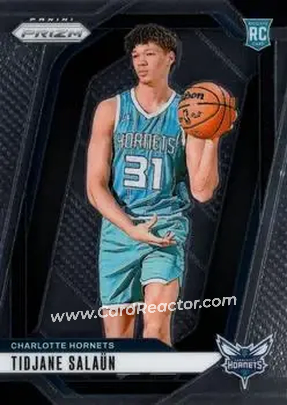 2024-25 Panini Prizm #262 - Tidjane Salaün - Charlotte Hornets - Front 2024-25 Panini Prizm #262 - Tidjane Salaün - Charlotte Hornets - Front