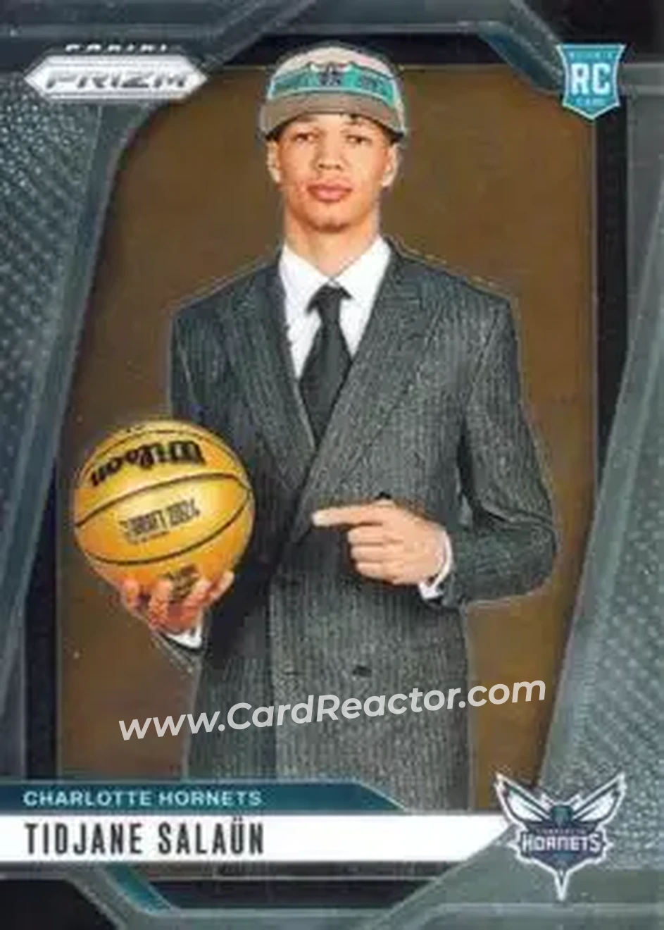 2024-25 Panini Prizm #262 - Tidjane Salaün - Charlotte Hornets - Front 2024-25 Panini Prizm #262 - Tidjane Salaün - Charlotte Hornets - Front