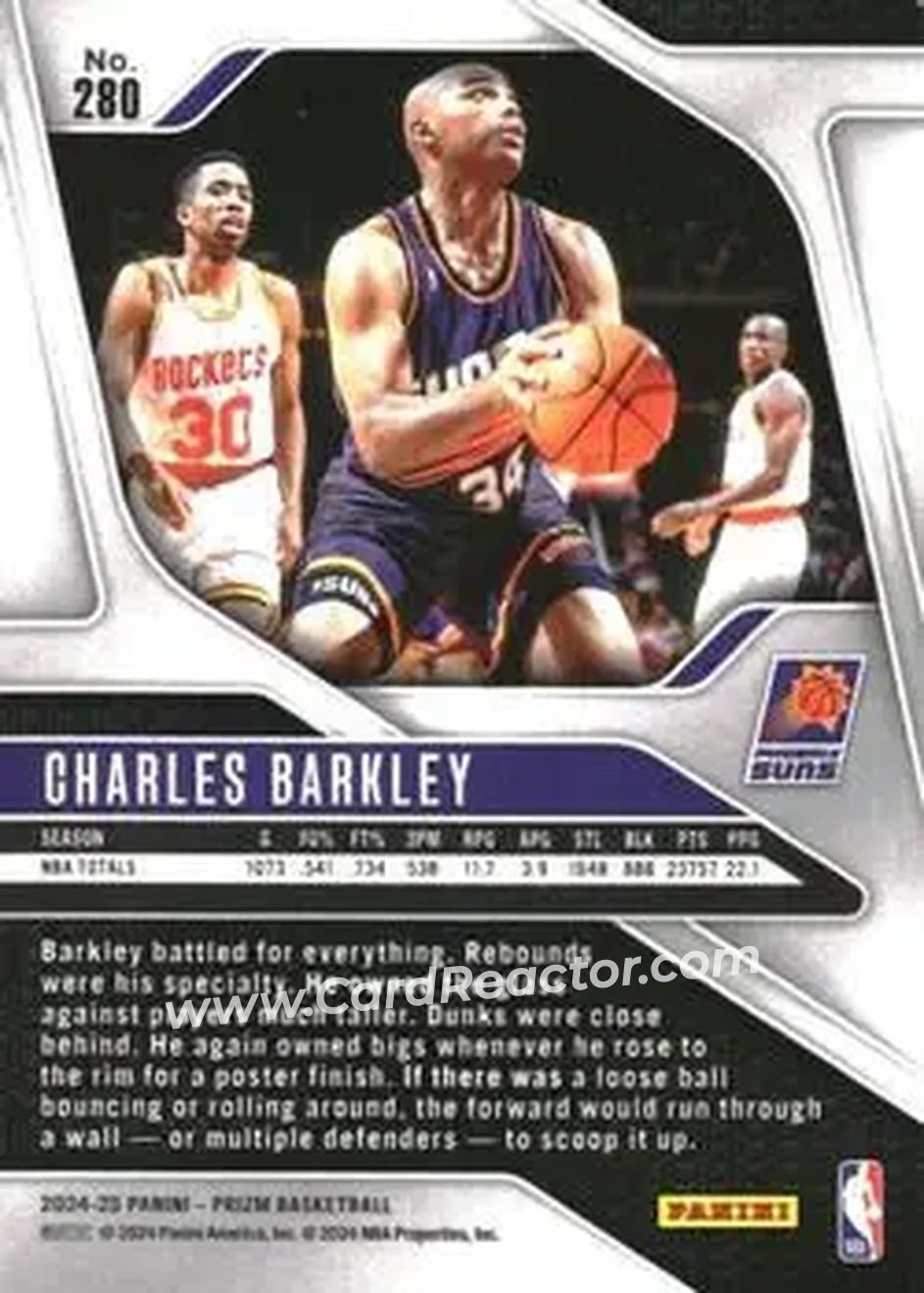 2024-25 Panini Prizm #280 - Charles Barkley - Phoenix Suns - Back
