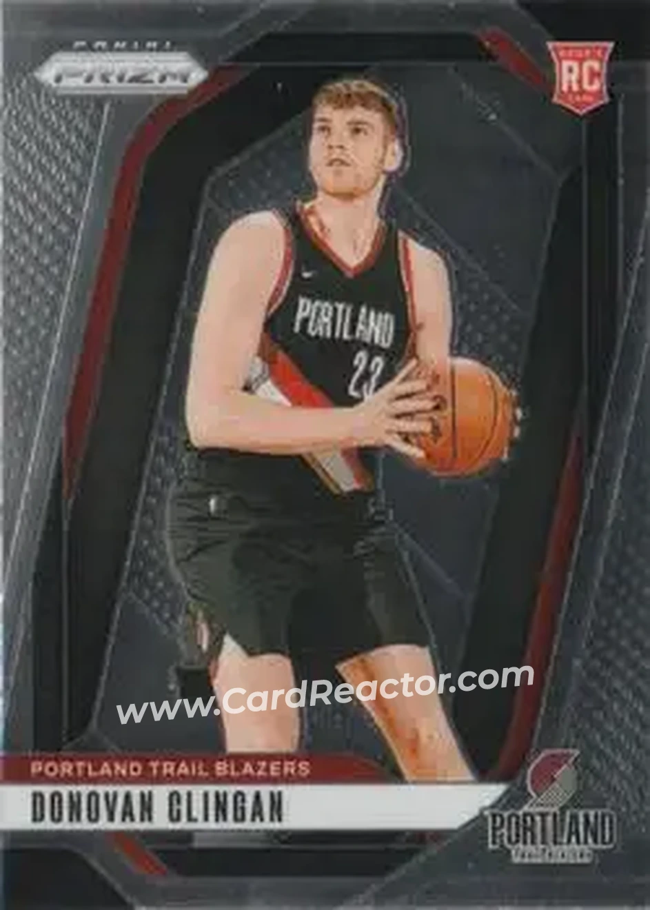 2024-25 Panini Prizm #221 - Donovan Clingan - Portland Trail Blazers - Front