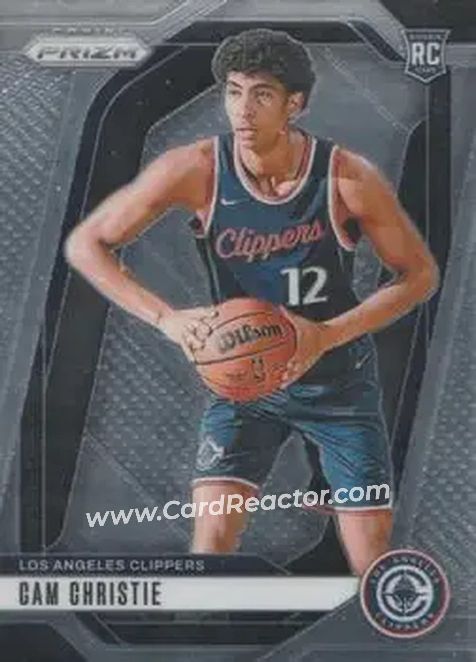 2024-25 Panini Prizm #242 - Cam Christie - Los Angeles Clippers - Front 2024-25 Panini Prizm #242 - Cam Christie - Los Angeles Clippers - Front