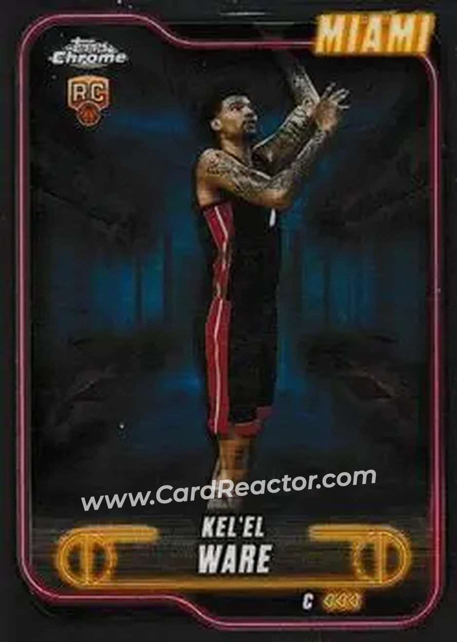 2024-25 Topps Chrome #103 - Kel'el Ware - Miami Heat - Front