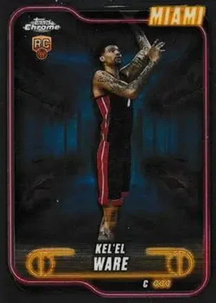 2024-25 Topps Chrome #103 - Kel'el Ware - Miami Heat