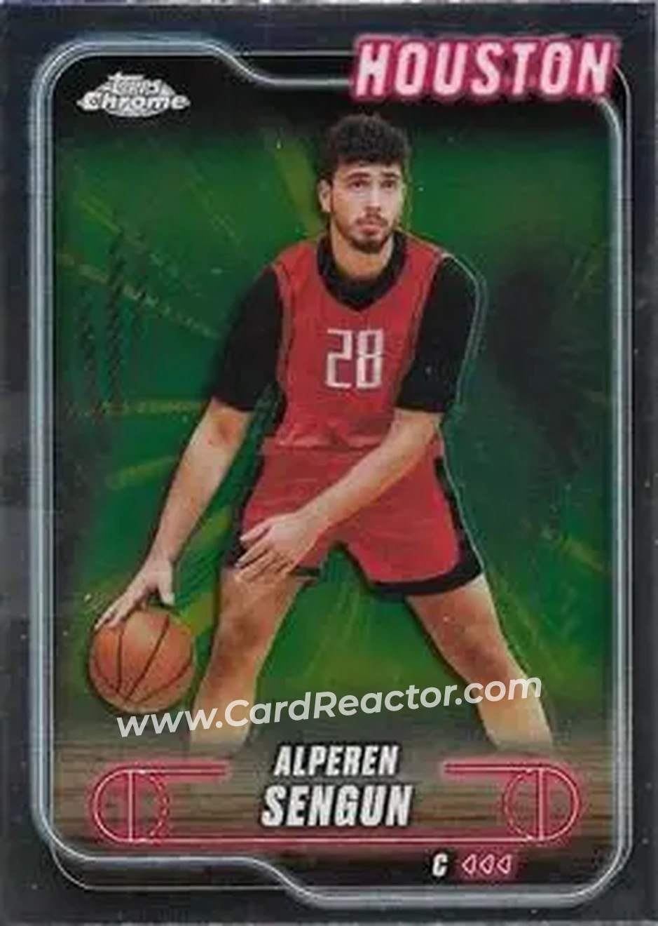 2024-25 Topps Chrome #106 - Alperen Sengun - Houston Rockets - Front 2024-25 Topps Chrome #106 - Alperen Sengun - Houston Rockets - Front