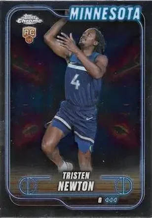 2024-25 Topps Chrome #108 - Tristen Newton - Minnesota Timberwolves