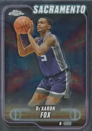 2024-25 Topps Chrome #109 - De'Aaron Fox - Sacramento Kings