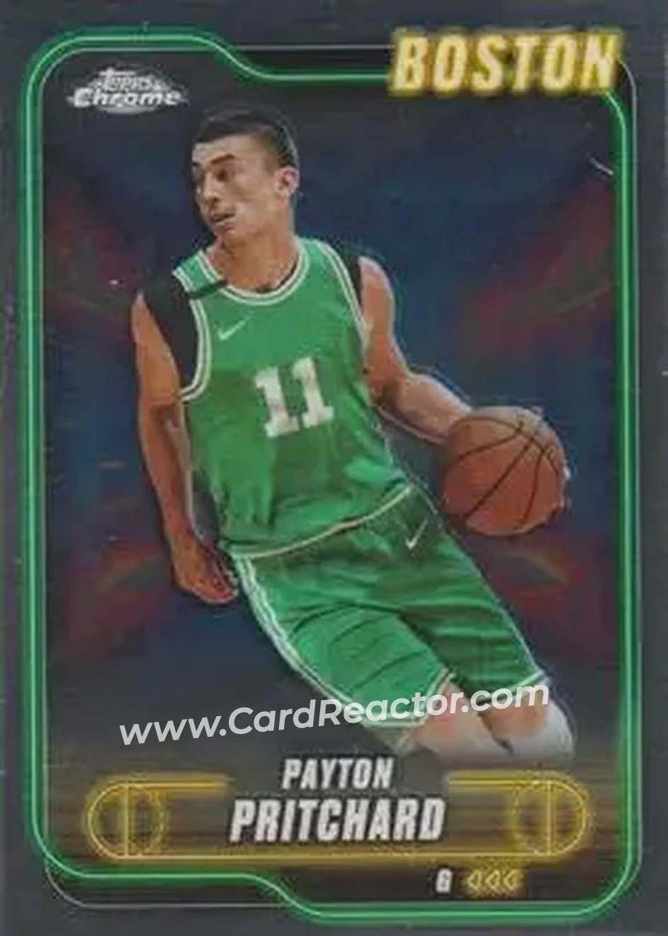 2024-25 Topps Chrome #110 - Payton Pritchard - Boston Celtics - Front