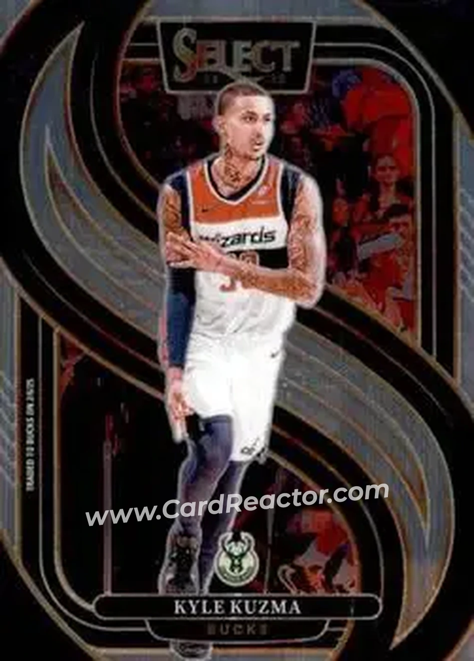 2024-25 Panini Select #106 - Kyle Kuzma - Milwaukee Bucks - Front 2024-25 Panini Select #106 - Kyle Kuzma - Milwaukee Bucks - Front