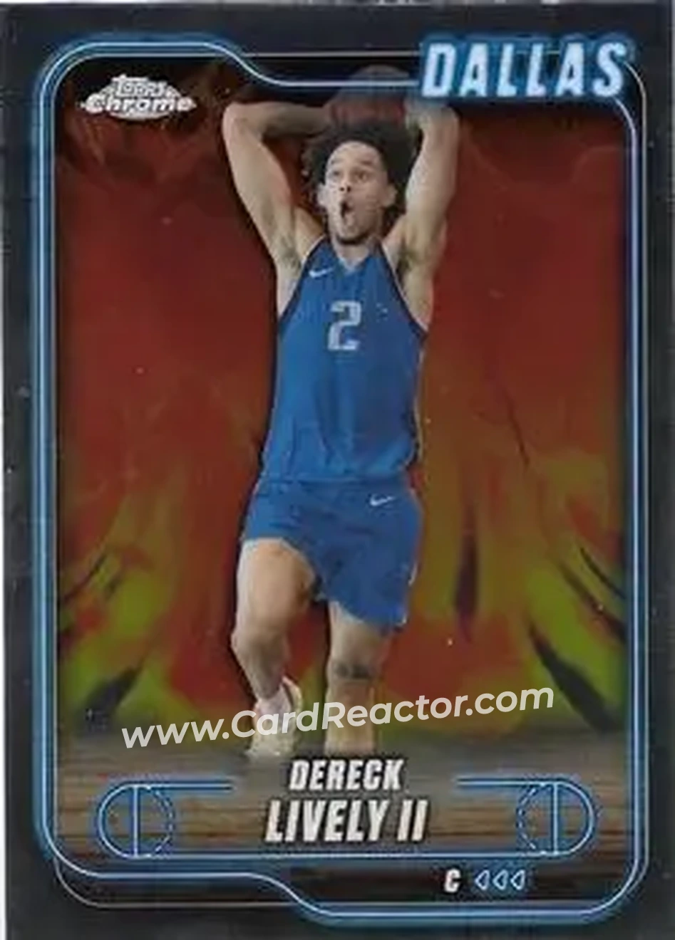 2024-25 Topps Chrome #114 - Dereck Lively II - Dallas Mavericks - Front