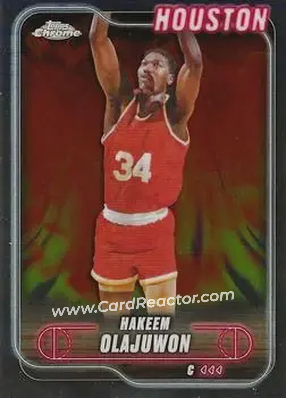 2024-25 Topps Chrome #115 - Hakeem Olajuwon - Houston Rockets - Front