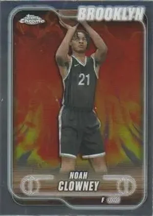 2024-25 Topps Chrome #118 - Noah Clowney - Brooklyn Nets 2024-25 Topps Chrome #118 - Noah Clowney - Brooklyn Nets