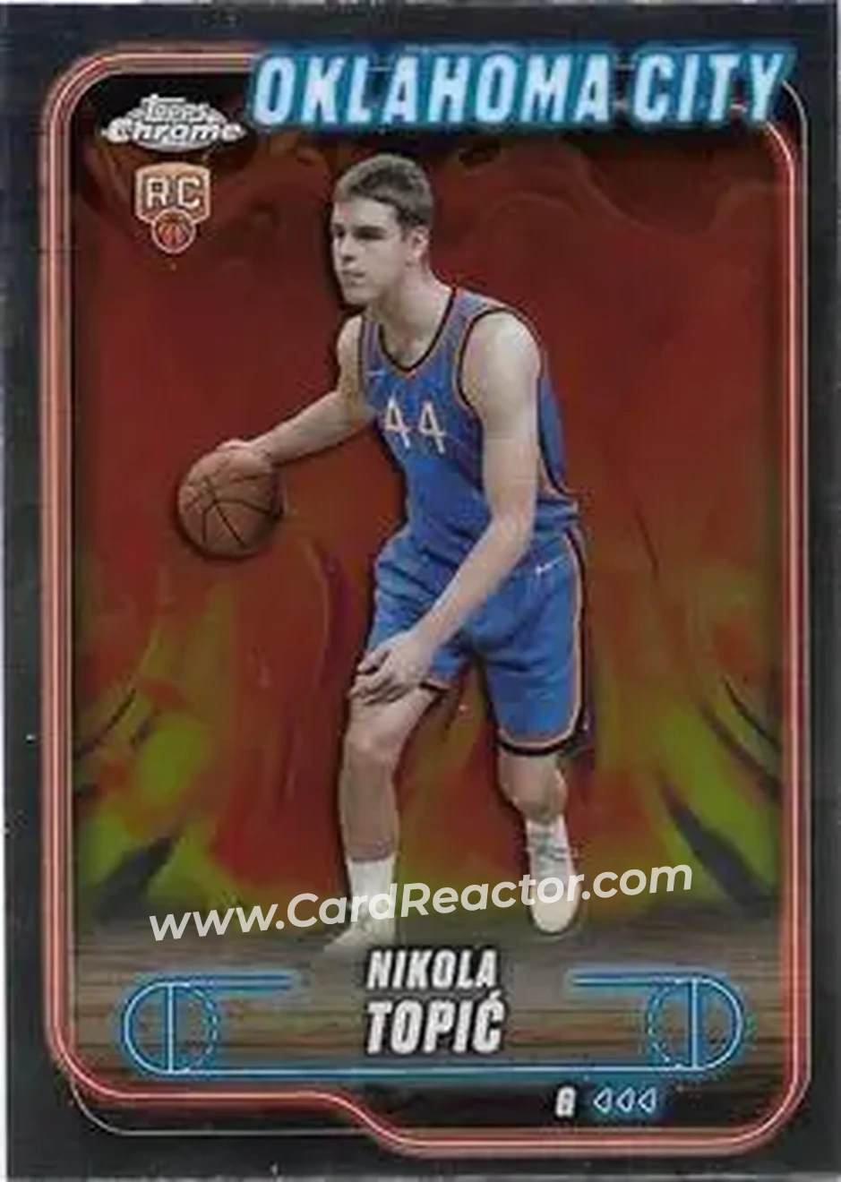 2024-25 Topps Chrome #119 - Nikola Topić - Oklahoma City Thunder - Front