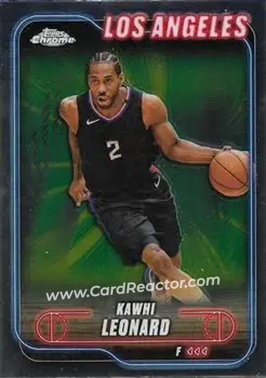 2024-25 Topps Chrome #120 - Kawhi Leonard - Los Angeles Clippers - Front 2024-25 Topps Chrome #120 - Kawhi Leonard - Los Angeles Clippers - Front