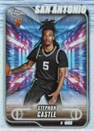 2024-25 Topps Chrome #122 - Stephon Castle - San Antonio Spurs