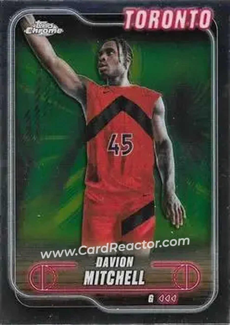 2024-25 Topps Chrome #128 - Davion Mitchell - Toronto Raptors - Front