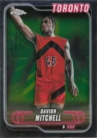 2024-25 Topps Chrome #128 - Davion Mitchell - Toronto Raptors