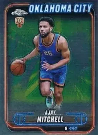 2024-25 Topps Chrome #132 - Ajay Mitchell - Oklahoma City Thunder