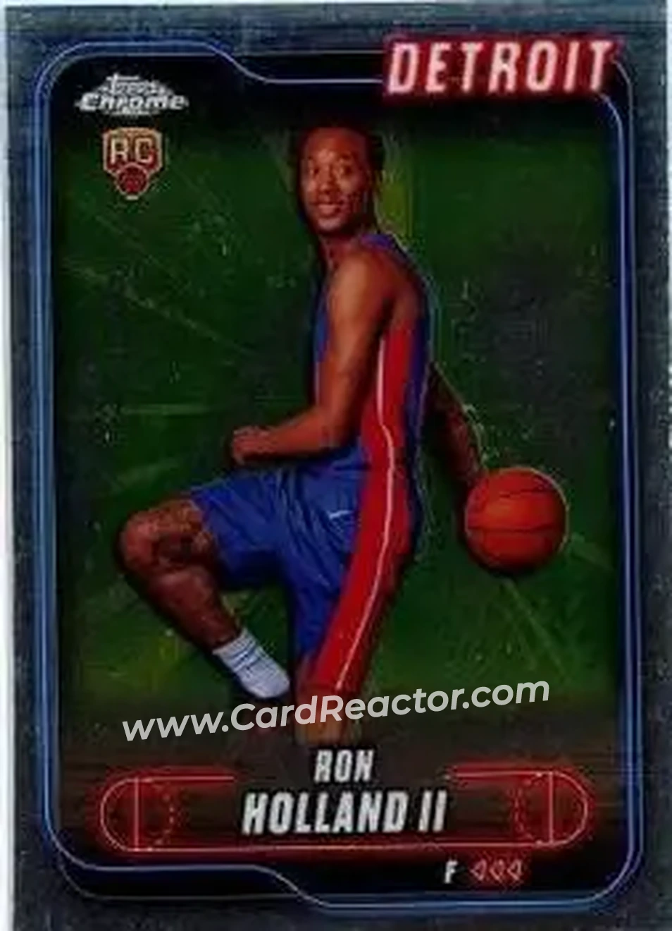 2024-25 Topps Chrome #133 - Ron Holland II - Detroit Pistons - Front 2024-25 Topps Chrome #133 - Ron Holland II - Detroit Pistons - Front