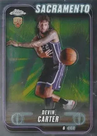 2024-25 Topps Chrome #134 - Devin Carter - Sacramento Kings