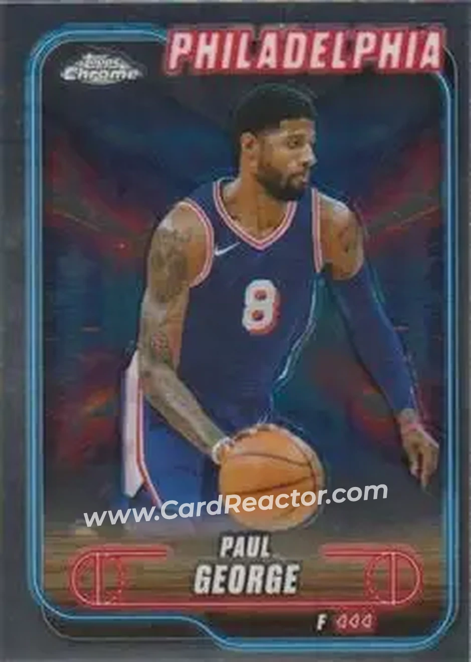 2024-25 Topps Chrome #135 - Paul George - Philadelphia 76ers - Front