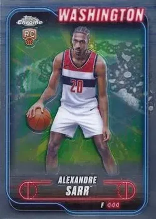 2024-25 Topps Chrome #136 - Alex Sarr - Washington Wizards