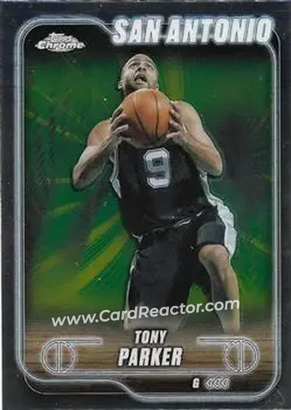 2024-25 Topps Chrome #138 - Tony Parker - San Antonio Spurs - Front 2024-25 Topps Chrome #138 - Tony Parker - San Antonio Spurs - Front