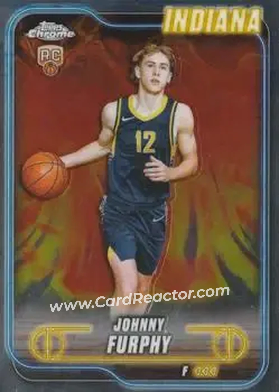 2024-25 Topps Chrome #139 - Johnny Furphy - Indiana Pacers - Front